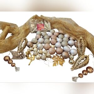 Elegant Gold and Silver Christmas Ornaments